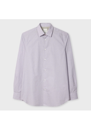 Paul Smith Tailored-Fit Lilac 'Cars and Camels' Shirt Purple