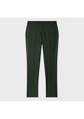 Paul Smith Tailored-Fit Dark Green Wool-Mohair Trousers