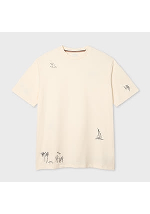 Paul Smith Ecru Embroidered T-Shirt White