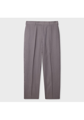 Paul Smith Relaxed-Fit Mauve Linen Trousers Purple