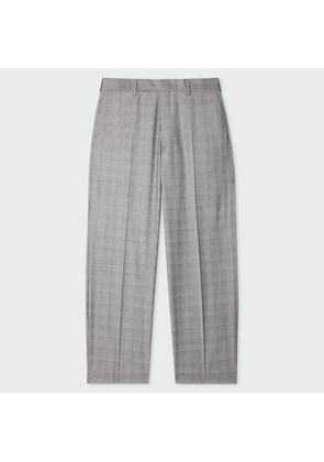 Paul Smith Relaxed-Fit Grey Check Wool Trousers