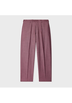 Paul Smith Relaxed-Fit Pink Overdyed Wool-Mohair Trousers
