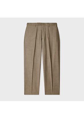 Paul Smith Relaxed-Fit Brown Wool-Mohair Trousers
