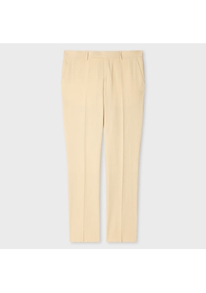Paul Smith Tapered-Fit Ecru Linen Trousers White