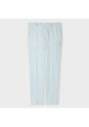 Paul Smith Tapered-Fit Light Blue Linen Trousers
