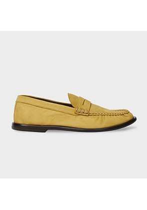 Paul Smith Lime Green 'Faron' Nubuck Leather Loafers
