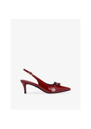 Womens Carvela Positano Bow Patent-Leather Kitten Heels