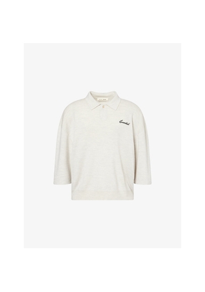 Mens Fear Of God Essentials Signature 90S Knitted Wool Polo Shirt