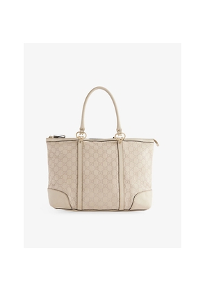 Womens Reselfridges Pre-Loved Gucci Guccissima Lovely Heart Leather Tote Bag