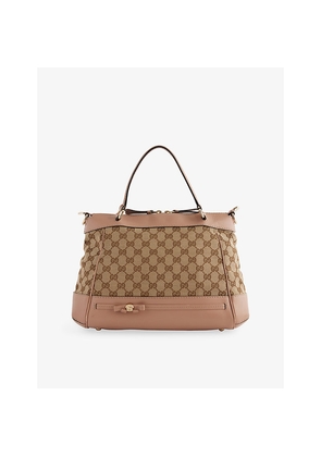 Womens Reselfridges Pre-Loved Gucci GG Canvas Mayfair Canvas Satchel