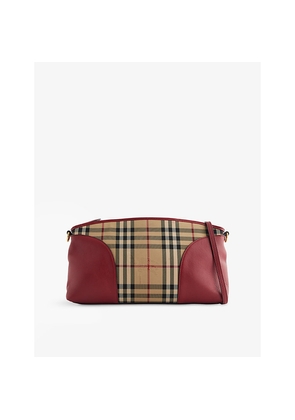 Womens Reselfridges Pre-Loved Burberry Haymarket Check Coated Canvas Chichester Crossbody