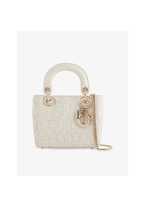 Womens Reselfridges Pre-Loved Dior Mini Wavy Crinkled Lady Dior Leather Crossbody Bag