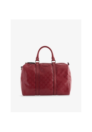 Womens Reselfridges Pre-Loved Gucci Medium GG Imprime Joy Boston Coated Canvas Top-Handle Bag