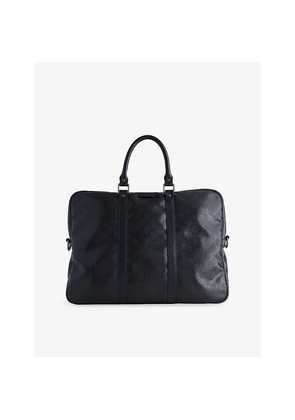 Womens Reselfridges Pre-Loved Gucci GG Imprime Coated Canvas Business Bag