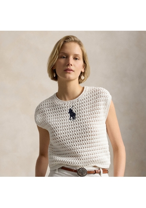 Big Pony Crocheted Cotton Jumper