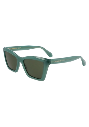 Ferragamo Green Cat Eye Ladies Sunglasses SF2039SE 339 53