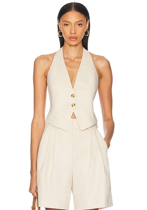 Ronny Kobo Lido Vest in Ivory - Ivory. Size L (also in ).