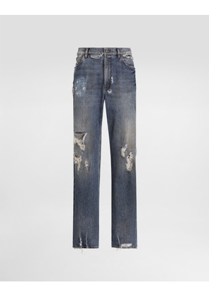 Dolce & Gabbana Oversize Cotton Jeans With Tag - Man Denim Multi-colored 50