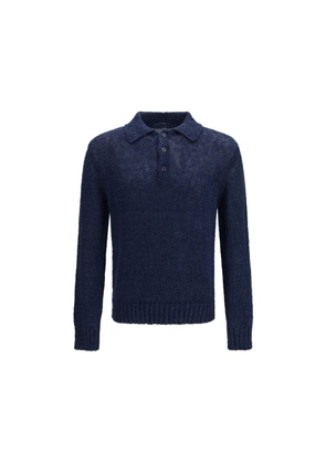 Sunflower Blue Cotton Polo Shirt - L