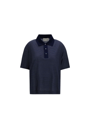 Ami Paris Blue Cotton Polo Shirt - L