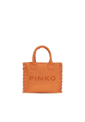 PINKO Orange Cotton Shoulder Bag