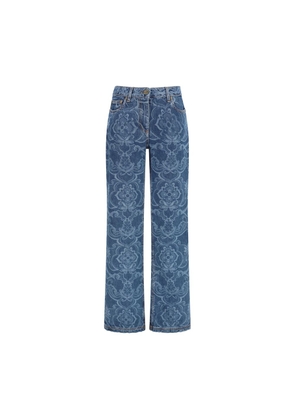 Etro Blue Cotton Flared Jeans - 26