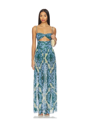 Agua Bendita x REVOLVE Malay Kew Dress in Blue. Size M. Also in L, XL.