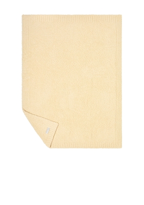 Barefoot Dreams Cozychic Stroller Blanket in Yellow.