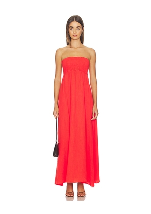 BEACH RIOT Yula Maxi Dress in Red. Size L. Also in M, S, XL, XS.