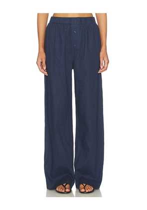 Artless Forever Linen Relaxed Pants in Navy. Size L. Also in M, S, XL, XS.