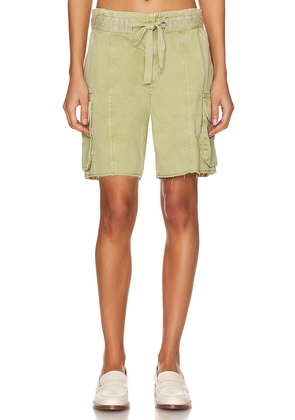 GRLFRND Slouchy Utility Twill Short in Olive. Size XS. Also in S.