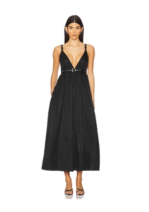 Ganni Duchesse Nylon Strap Dress in Black. Size 38. Also in 40.