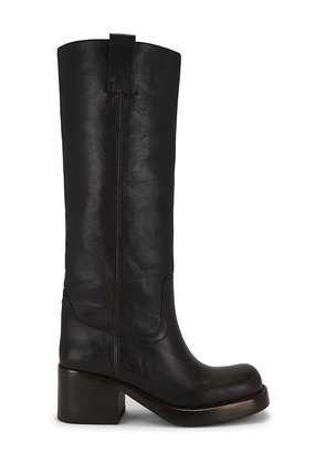 Jeffrey Campbell Reflect High Boot in Chocolate. Size 10. Also in 6, 6.5, 7, 7.5, 8, 8.5, 9, 9.5.
