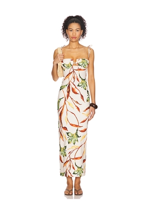 Montce Petal Long Slip Dress in Ivory. Size XL. Also in L.