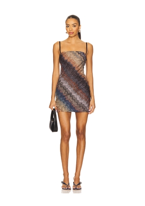 Missoni Sleeveless Short Dress in Navy,Brown. Size 36/0. Also in 44/8.