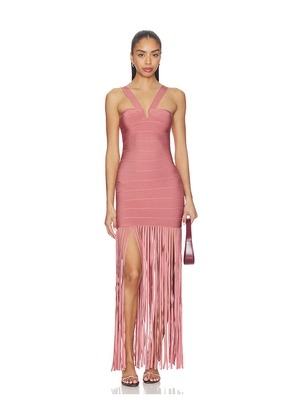 NBD Jaeke Fringe Maxi Dress in Pink. Size L. Also in M, S, XL, XS, XXS.