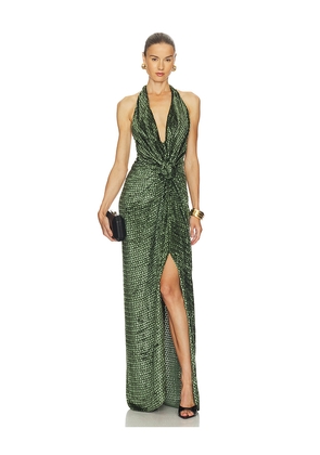 SILVIA TCHERASSI Torgiano Dress in Green. Size L. Also in S.