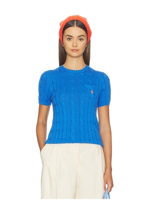 Polo Ralph Lauren Short Sleeve Crew Pullover Sweater in Blue. Size L. Also in M, S, XL, XS.