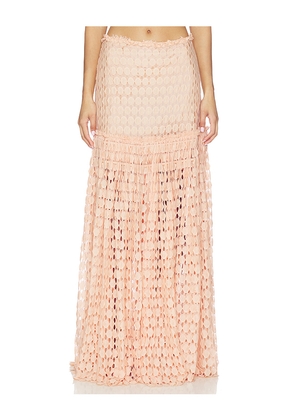 Ulla Johnson Aris Lace Maxi Skirt in Blush. Size 0. Also in 10, 12, 4, 6, 8.