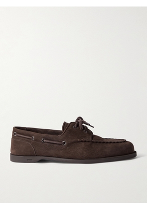 John Lobb - Foil Leather Boat Shoes - Men - Brown - UK 6