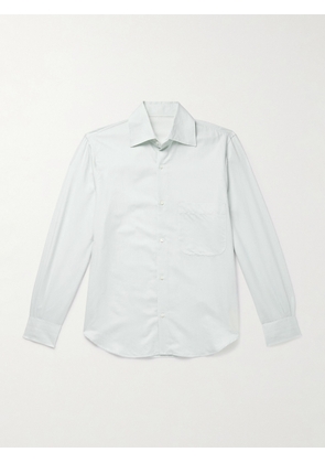 Stòffa - Slub Cotton and Wool-Blend Shirt - Men - Blue - IT 46