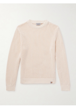 Carhartt WIP - Stockton Open-Knit Recycled Cotton-Blend Sweater - Men - Neutrals - XS