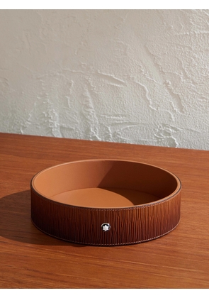 Montblanc - Logo-Appliquéd Textured-Leather Tray - Men - Brown