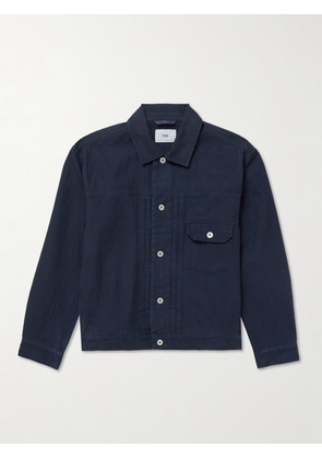 Folk - Trucker Herringbone Cotton-Twill Jacket - Men - Blue - XS