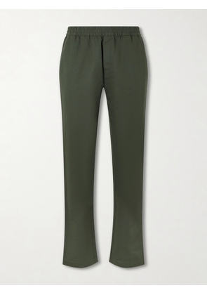 Sunspel - Tapered Cotton and Linen-Blend Trousers - Men - Green - XS