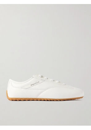 McQueen - Logo-Print Leather Sneakers - Men - White - EU 40