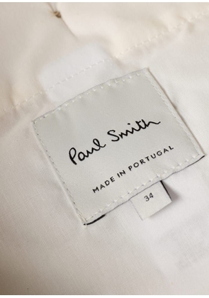 Paul Smith Relaxed-Fit Ecru Cotton-Linen Chinos White