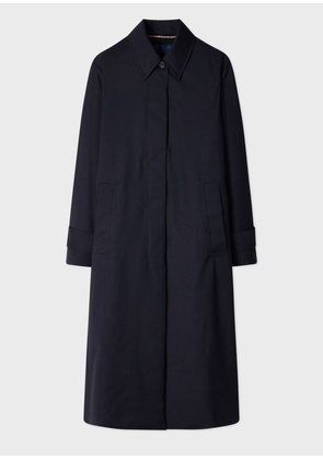 Paul Smith Women's Navy 'Storm System' Wool Mac Blue