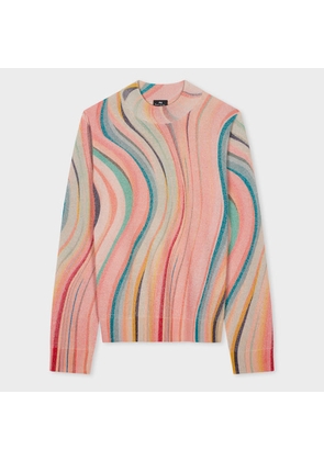 PS Paul Smith Women's Glitter 'Swirl' Wool-Blend Turtle Neck Sweater Multicolour