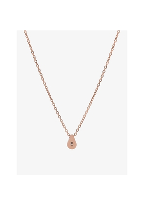 Womens Littlesmith Personalised Initial Rose Gold-Plated Teardrop Bead Necklace